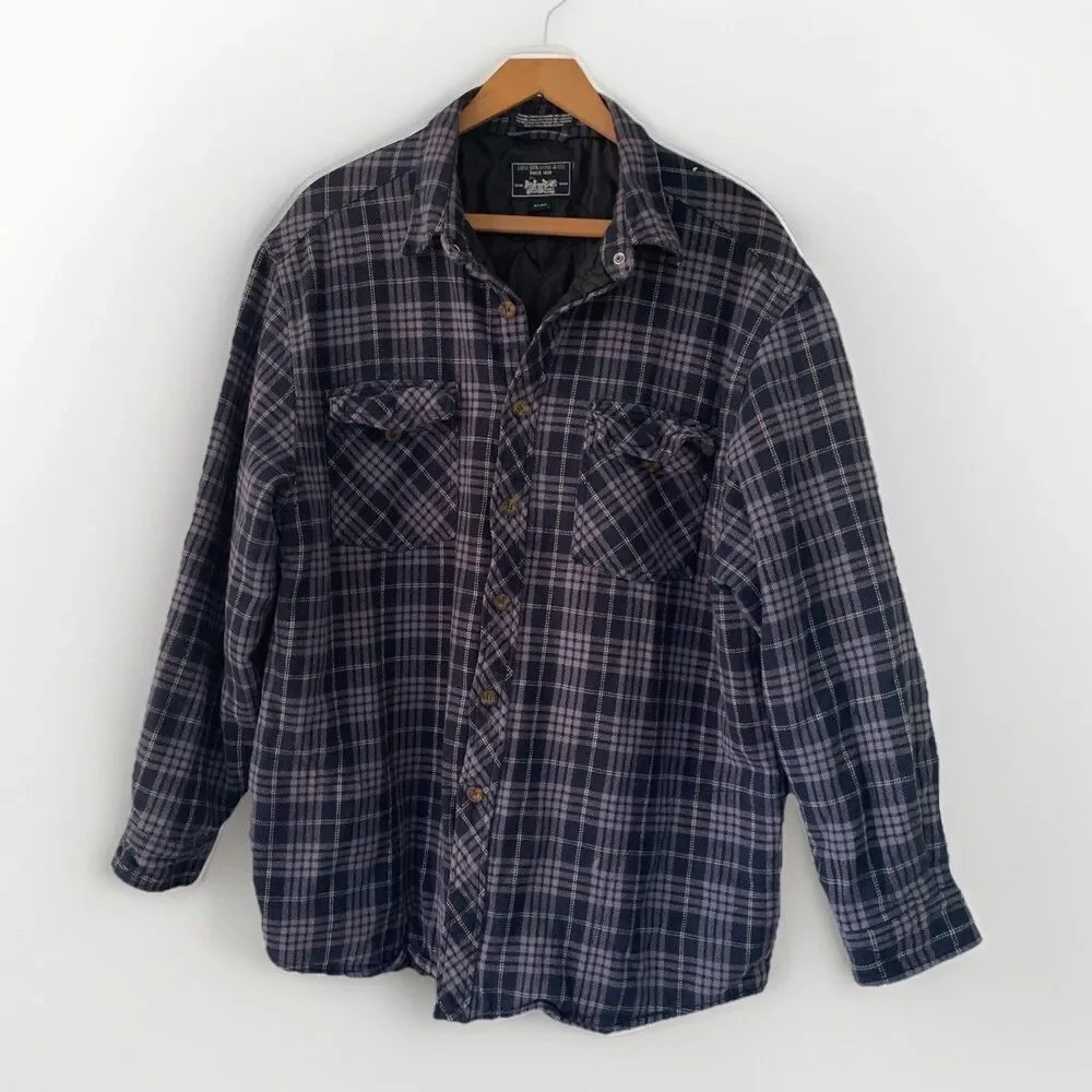 Levi's Levi Strauss Flannel Shacket XL Heavy Shirt Jacket‎ Button Up Plaid Mens